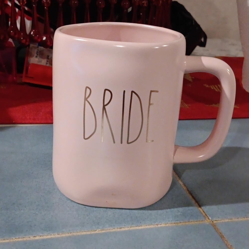 Rae Dunn Bride Mug Pastel Pink With Gold Lettering By Magenta